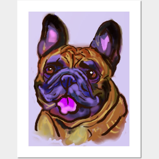 The happy French Bulldog Love of My Life Wall Art by lalanny